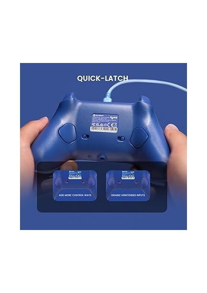 Xbox Series X|s, Xbox One ve Windows 10/11 Için G7 Se Kablolu Oyun Kumandası, Hall Efektli Joysticks/hall Trigger, 3,5 mm Ses Jakı - Mavi indirimleri