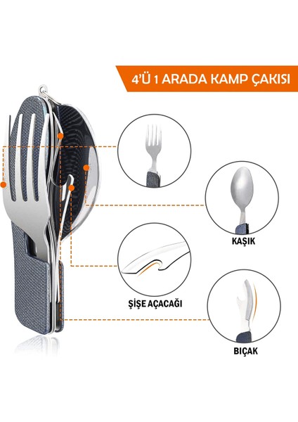 Kamp Çatal&kaşık&bıçak Seti - Orcamp - Siyah (OUT-1350) modelleri