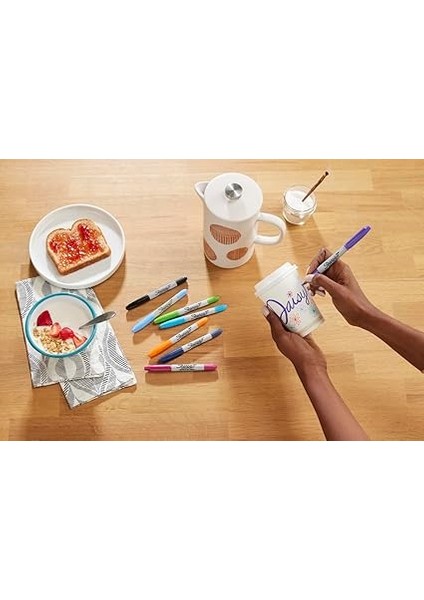 Twin Tip Permanent Markör, 8'li Karışık Paket modelleri