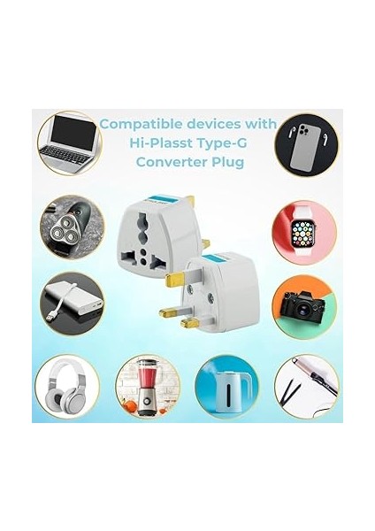 Tip G Ingiliz Adaptör Fişi – Hindistan, Ingiltere, Dubai, Hong Kong, Irlanda, Singapur, Hac ve Umre Uyumlu, 2 ve 3 Uçlu Fiş Dönüştürücü Priz, Uluslararası Seyahat Adaptörü fiyatları