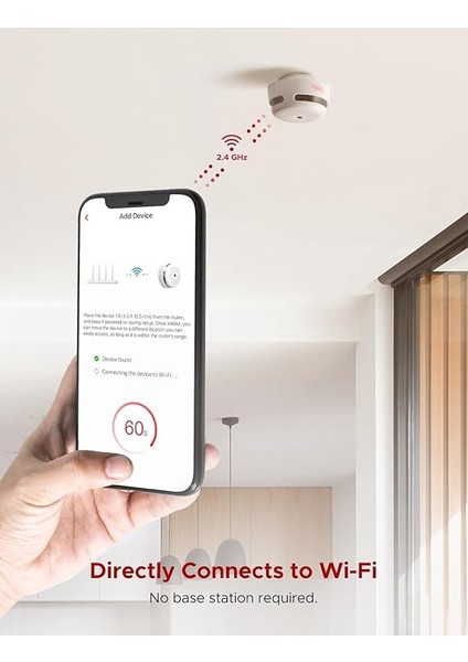 Değiştirilebilir Pilli Akıllı Duman Dedektörü Yangın Alarmı, Wi-Fi Duman Dedektörü, Gerçek Zamanlı Uygulama Bildirimleri, XS01-WX, 1'li Paket fırsatları