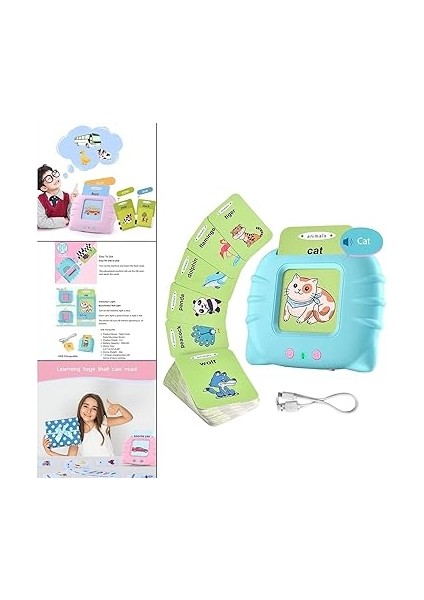 Ingilizce Erken Eğitim Kartı 224 Adet Flash Sesli Konuşan Kartlar Pembe modelleri