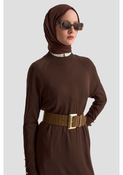 Elbise 25KD7002 Acı Kahve