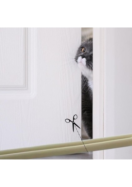 3 Adet Oluklu Kapı Altı Eşik Süngeri Soğuk Kesici Toz Rüzgar Önleyici Yalıtım Sağlayan Strafor