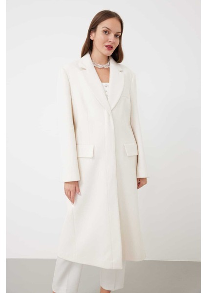 Yırtmaçlı Yün Kaban Kemik K2319016_019