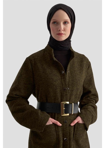 Melanjlı Örme Kap 25KD1123 Haki fırsatları