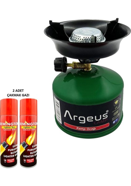 Stone Kamp Ocağı ve Çakmak Gazı Seti Yeşil (203)