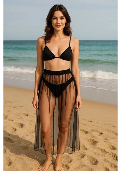 Kadın Tül Pareo Etek Plaj Elbisesi V9700 fiyatları