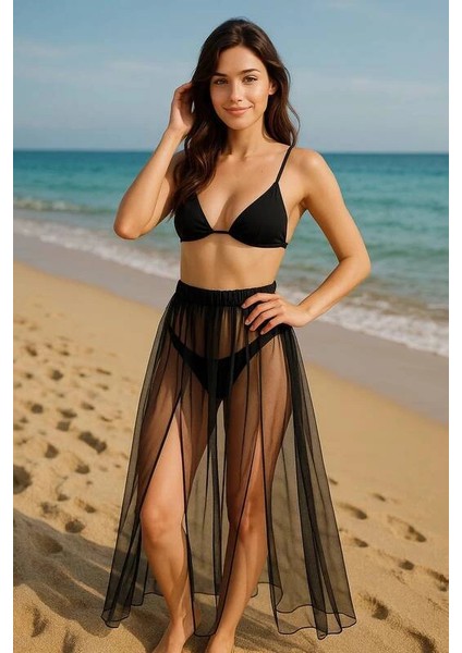 Kadın Tül Pareo Etek Plaj Elbisesi V9700 modelleri