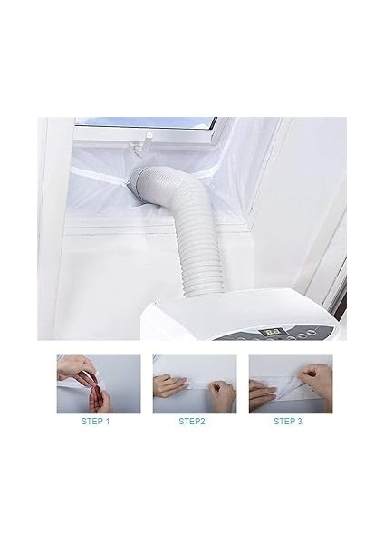 Klima Cihazları Için Pencere Contası, 300 cm Pencere Contası, Esnek Kumaş Contası ve Reii Kilit ve Yapışkan Sabitleme, Mobil Klima Sistemleri Için Kolay Kurulum fiyatları