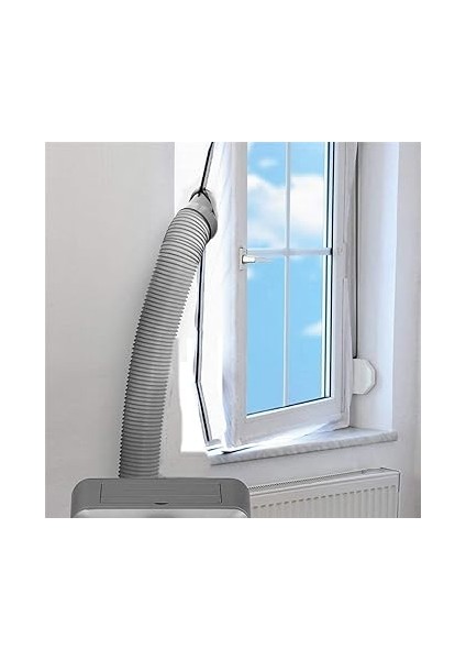 Klima Cihazları Için Pencere Contası, 300 cm Pencere Contası, Esnek Kumaş Contası ve Reii Kilit ve Yapışkan Sabitleme, Mobil Klima Sistemleri Için Kolay Kurulum fırsatları