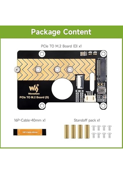 Pcıe M.2 Adaptör Kartı (D), Raspberry Pi 5 ile Uyumlu, Nvme Protokolü M.2 Katı Hal Sürücüsünü Destekler, Yüksek Hızlı Okuma/yazma fiyatları