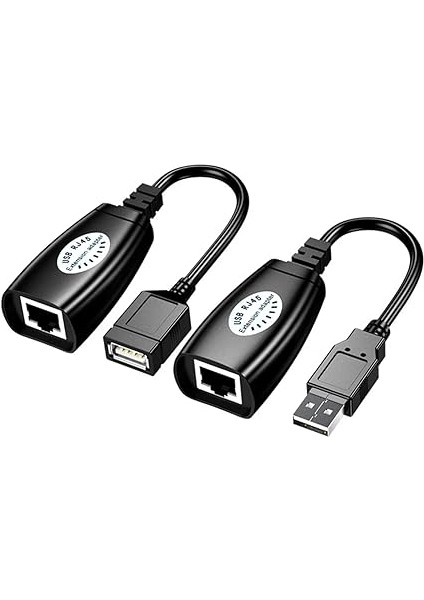 Extrender, 50 Metre RJ45, USB Uzatma Kablosu, Cat5 – Cat6 Uyumlu