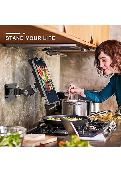 Lifestyle Tablet Duvar Montajı, Ipad/ipad Mini, Samsung Galaxy Tab ve Tüm 4.7-12.9 Inç Ekran iPad Tutucu Arabaları Için Ayarlanabilir Açılı Tablet Standı fiyatları