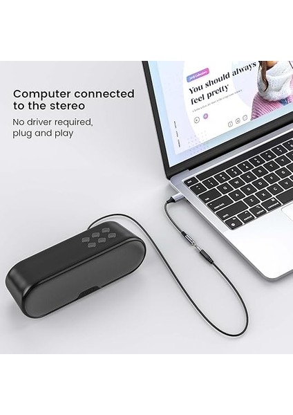 USB 3,5 mm Jak Ses Adaptörü, Harici USB A Ses Kartı, 3,5 mm Aux Stereo Dönüştürücü Adaptör, Kulaklık, Pc, Dizüstü Bilgisayar, Linux, Masaüstü Bilgisayar, Ps4 ve Diğer Cihazlarla Uyumlu indirimleri