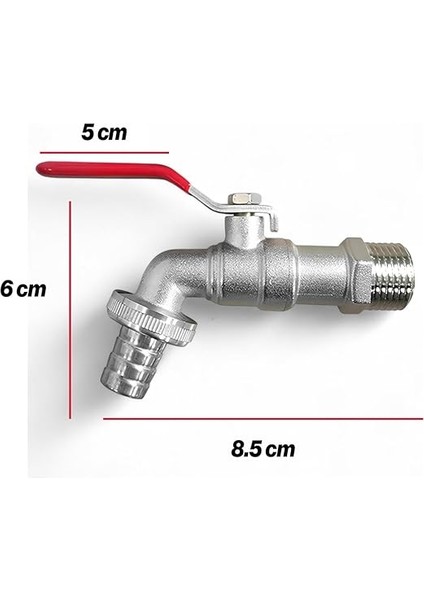 Kapa 1/2 Küresel Musluk Çeşme Lavabo Banyo Mutfak Musluğu Bahçe Çeşmesi Tek Çıkışlı Batarya fiyatları