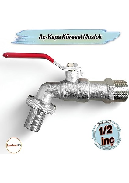 Kapa 1/2 Küresel Musluk Çeşme Lavabo Banyo Mutfak Musluğu Bahçe Çeşmesi Tek Çıkışlı Batarya modelleri