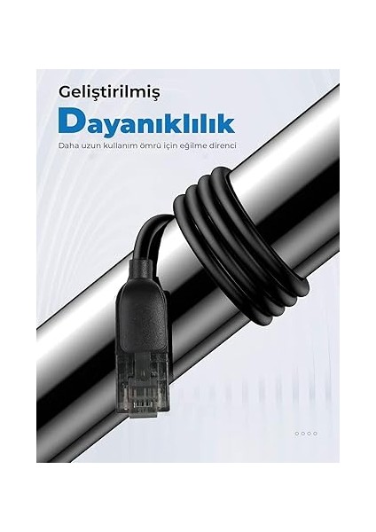 Cat 6A Ethernet Kablosu 10GBPS Veri Aktarımı 500MHZ Bant Genişliği Utp Kablo Pvc Kaplama Ps5 Xbox One Switch Modem Yönlendirici Vb. Ile Uyumlu 5 Metre fiyatları