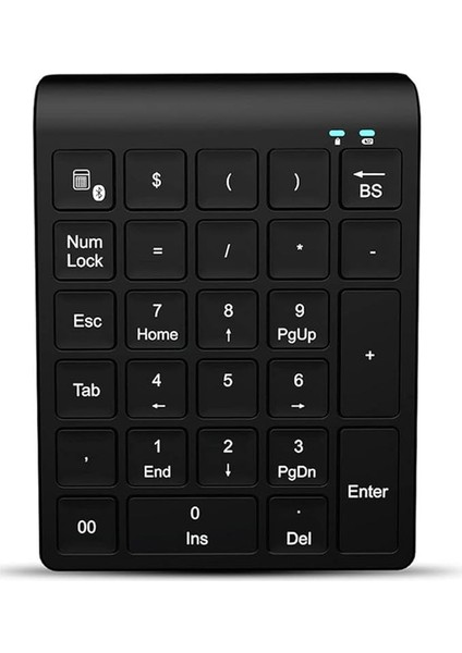 Kablosuz Bluetooth Numaralı Tuş Takımı, 27 Tuşlu, Dizüstü Bilgisayar Masaüstü Dijital Tuş Takımı, Fonksiyon Tuşlu Evrensel Klavye, Windows, Mac, Ios, Android ile Uyumlu Mini Numpad