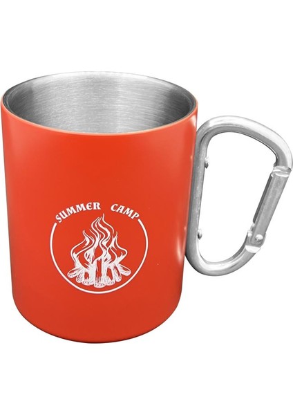 Karabina Saplı Paslanmaz Çelik Kupa Bardak - Orcamp - Kırmızı (OUT-1850) fiyatları