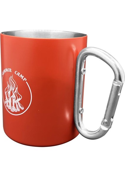 Karabina Saplı Paslanmaz Çelik Kupa Bardak - Orcamp - Kırmızı (OUT-1850) modelleri