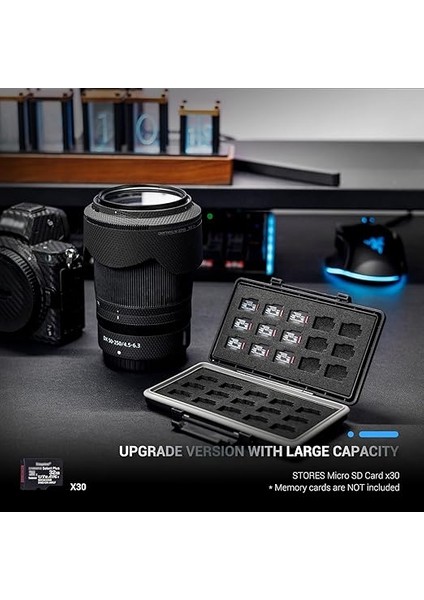 30 Micro Sd/sdxc/sdhcsd Kart Için Suya Dayanıklı Hafıza Kartı Kılıfı, Hafıza Kartı Kutusu Taşıma Çantası, Msd Kart Tutucu Depolama fiyatları