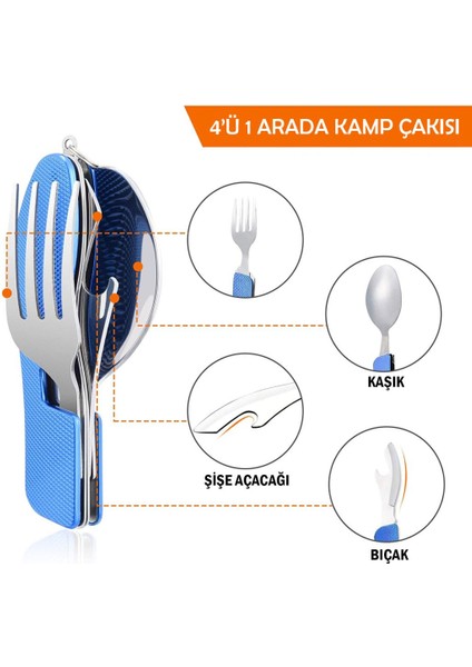 Kamp Çatal&kaşık&bıçak Seti - Orcamp - Mavi (OUT-1350) modelleri