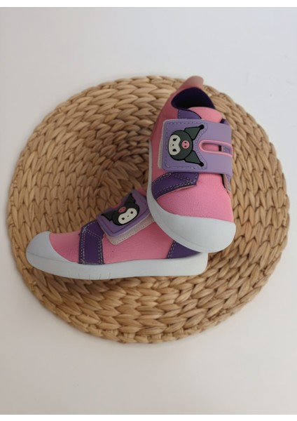 Ilk Adım Ortopedik Bebek Ayakkabısı Kuromi Figürlü Renkli Bebek Spor Babet