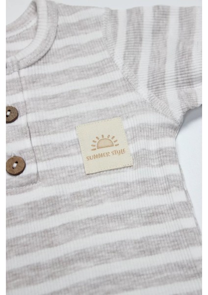 Line Colors Yarım Kol Patiksiz Tulum 15126 Bej modelleri