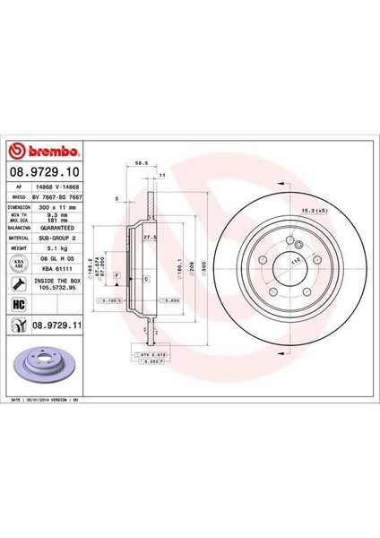 FREN DISKI ARKA MERCEDES S-CLASS W220 1998-2005 A2204230112 (2 ADET)