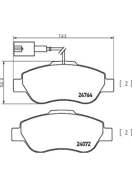 FREN BALATASI ÖN FIAT 500 2007 FORD KA 2009 1778384 77365817