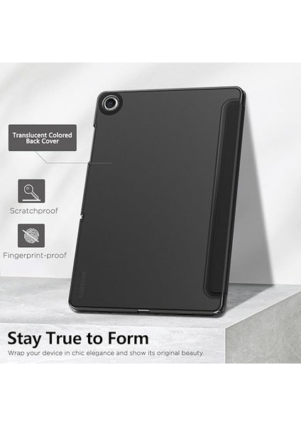 Galaxy Tab A9 8.7inç X110 X113 X115 X117 ile Uyumlu Kılıf New Pu Deri Smart Standlı Case Uyku Modlu Siyah fırsatları