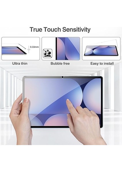 Galaxy Tab S10+ Plus/tab S9+ Plus/s9 Fe+/s8+ Plus/tab S7 Fe/tab S7+ Plus 12,4 Inç, 9h Sertlikte Sertleştirilmiş Cam Hd Clear Film Samsung Galaxy Tab Için - Şeffaf fırsatları