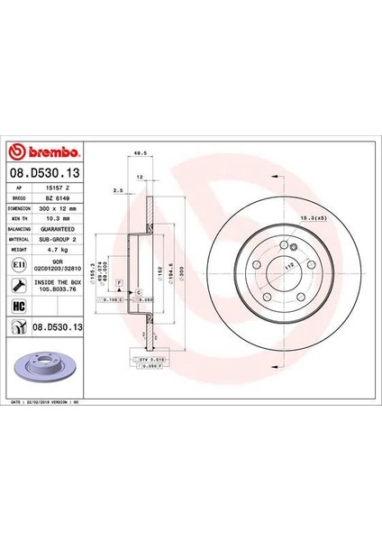 FREN DISKI ARKA MERCEDES C-CLASS W205 S205 C205 A205 A0004230512 (2 ADET)