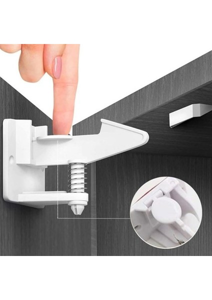 Bebek Çocuk Güvenliği Korumalı Yapışkan Çekmece ve Dolap Için Tutucu Gizli Güvenlik Kilidi (4915) fiyatları