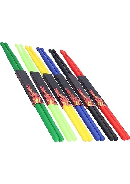 Naylon Baget Paketi Profesyonel Hafif Dayanıklı Slip Olmayan Davul Oyun Çubuğu Yetişkinler Için Set Seti 6 Çift 42CM Uzunluk Çok Renk modelleri