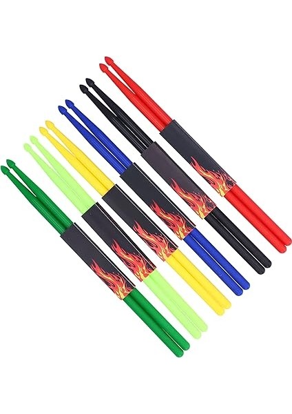 Naylon Baget Paketi Profesyonel Hafif Dayanıklı Slip Olmayan Davul Oyun Çubuğu Yetişkinler Için Set Seti 6 Çift 42CM Uzunluk Çok Renk indirimleri