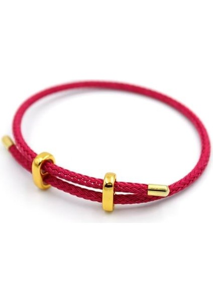 Hasır Bileklik - Fuşya