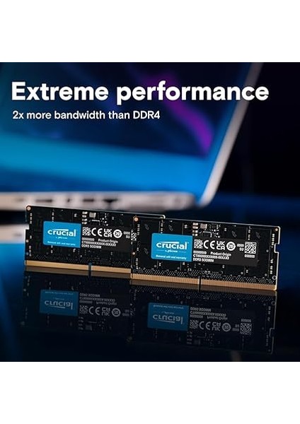 Dram 24GB Kit (2X12GB) Ddr5 5600MHZ (Or 5200MHZ Veya 4800MHZ) Laptop Memory CT2K12G56C46S5 fiyatları