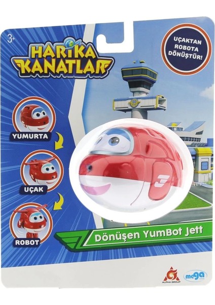 Harika Kanatlar Dönüşen Tekli Figür Yumbot Jett