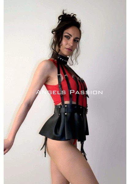 Büstiyer Etek, Büstiyer Deri Harness - APFT998 modelleri
