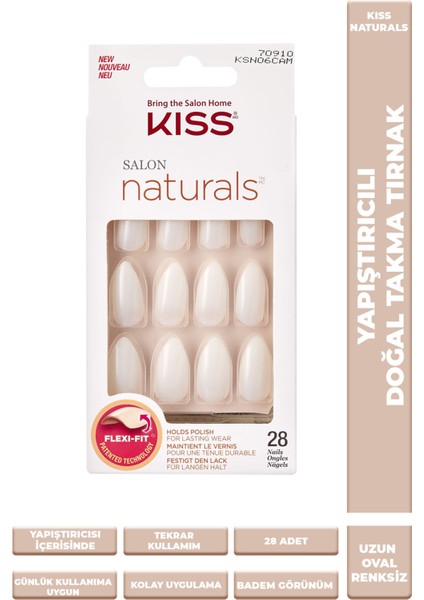 Doğal Takma Tırnak Oval Renksiz