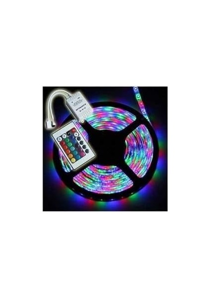 Metre Rgb Şerit LED Seti-Iç ve Dış Mekan Silikonlu-Tak Çalıştır
