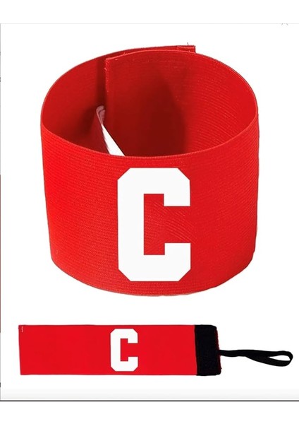 Profesyonel Kaptanlık Pazubandı Kaptan Kolluğu Kaptanlık Bandı 1 Adet Kırmızı