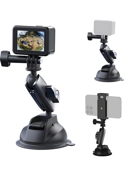 Gopro Hero 13 12 11 10 9 8 Max, Djı Osmo Action 5 4, Osmo Pocket, INSTA360 X5 X4 X3, One X2, Telefon Vantuzlu Tutucu, Rüzgar Ekranları ve Windows Için