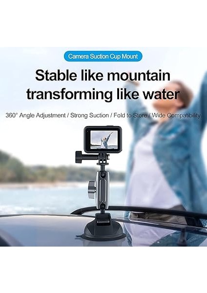 Gopro Hero 13 12 11 10 9 8 Max, Djı Osmo Action 5 4, Osmo Pocket, INSTA360 X5 X4 X3, One X2, Telefon Vantuzlu Tutucu, Rüzgar Ekranları ve Windows Için fiyatları