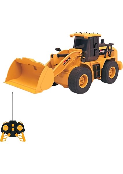 Kumandalı 40 Mhz Tam Fonksiyonlu Rc Iş Araçları LED Işıklı Kepçeleri, Damperi ve Vinç Hareketlidir (Kule Vinç-Kepçe-Bulldozer-Kamyon) (Bulldozer)