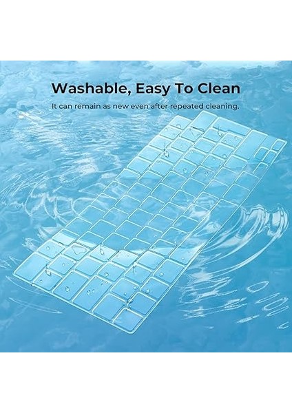 Klavye Kılıfı MacBook Air M4 M3 M2 Air 13,6 / Air 15 Inç 2025 2024 2023 2022, 2021-2024 Mac Pro 14/16 M1 M2 M3 M4 Pro/max, Ab Düzeni Klavye Koruyucu Film - Tpu Şeffaf indirimleri