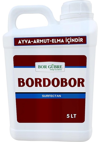 Armut, Elma Için Bordo Bulamacı Gübre Bordobor- 5lt Kalite ve Verim Artar, Geliştirir, Korur