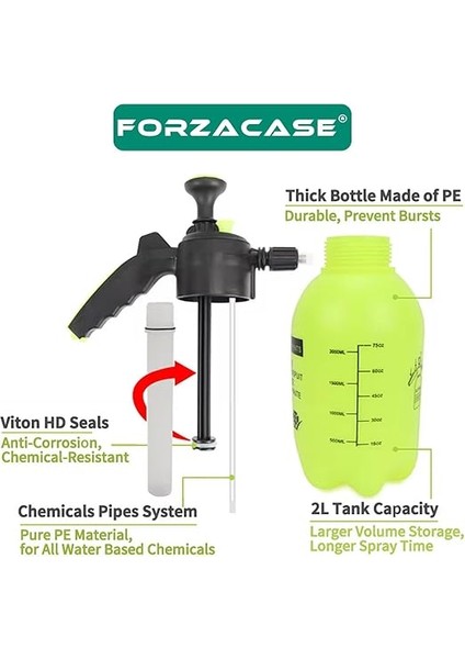 2 Litre Basınçlı Su Köpük Püskürtme Sprey Şişe Çiçek Sulama Ilaçlama Araç Yıkama - FC665 fırsatları
